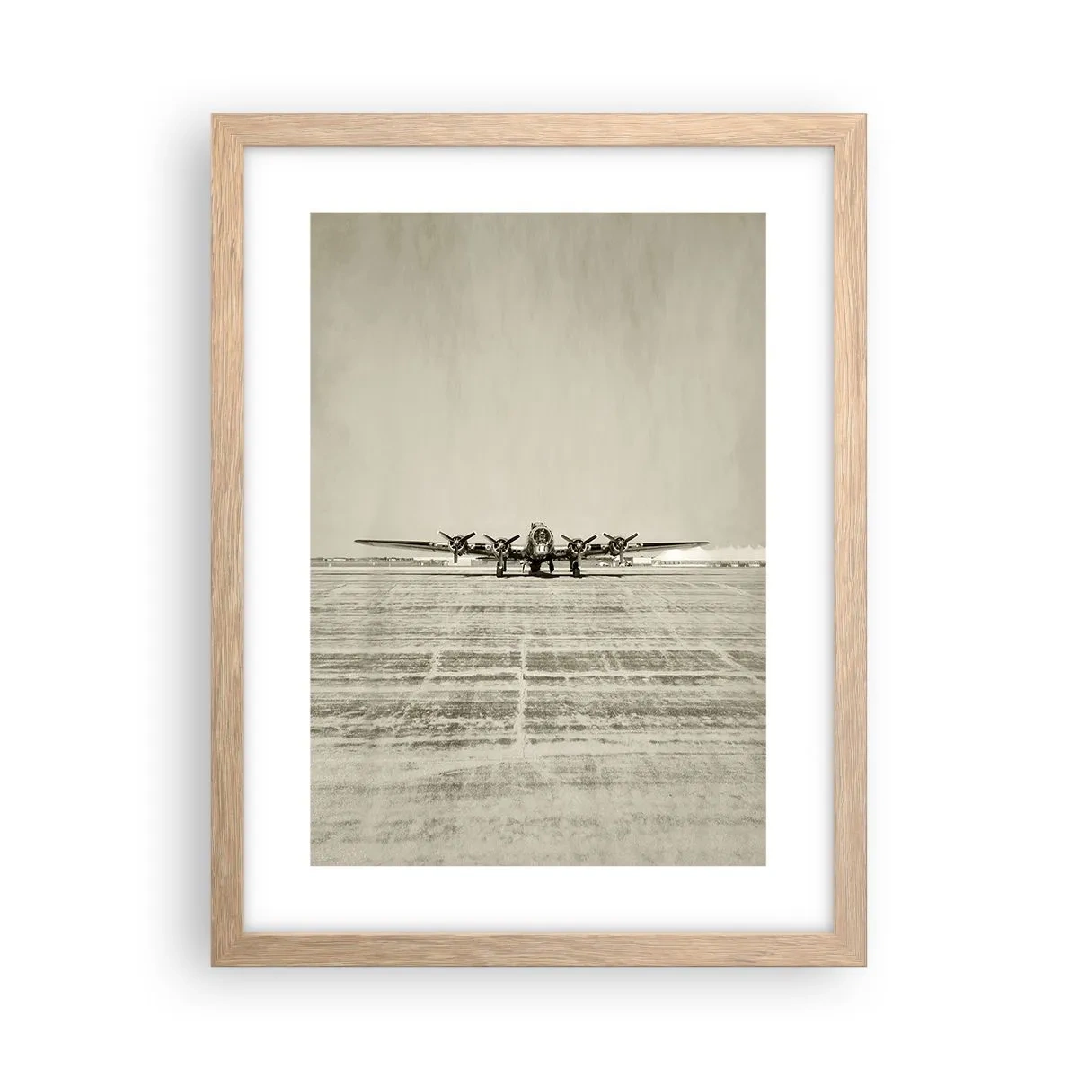 Plakát v rámu světlý dub - Jako vždy připraven - 30x40 cm