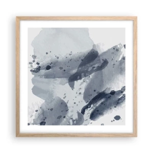 Plakát v rámu světlý dub - Studie o povaze vody - 50x50 cm