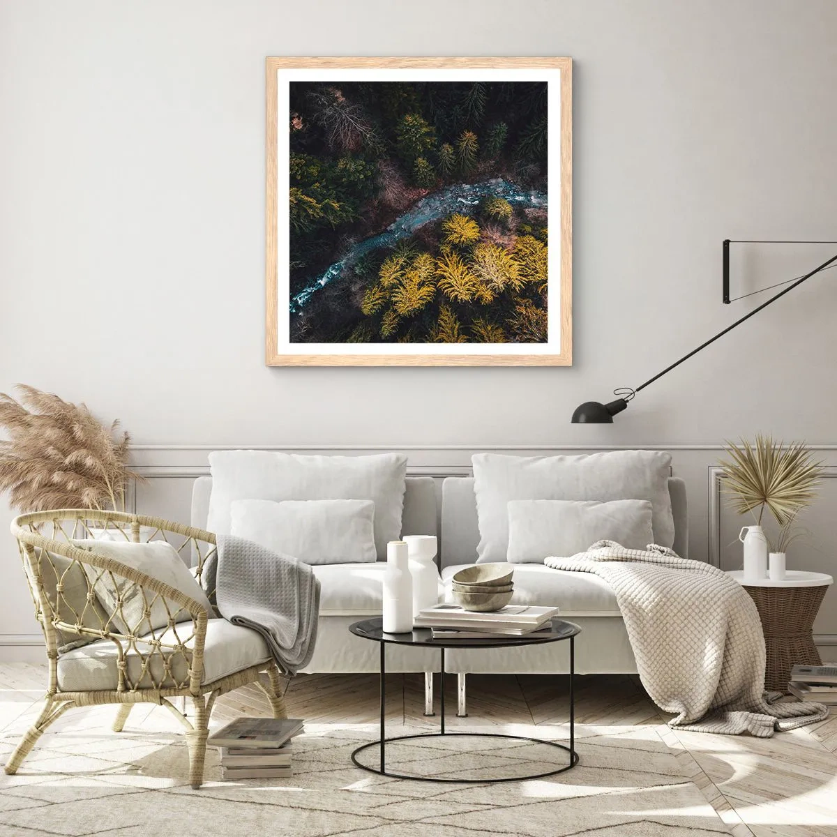 Plakát v rámu světlý dub - Rychle, stále rychleji - 40x40 cm