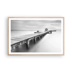 Plakát v rámu světlý dub - Daleko od nás - 91x61 cm