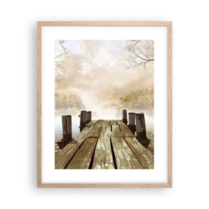 Plakát v rámu světlý dub - Jemný smutek podzimu - 40x50 cm