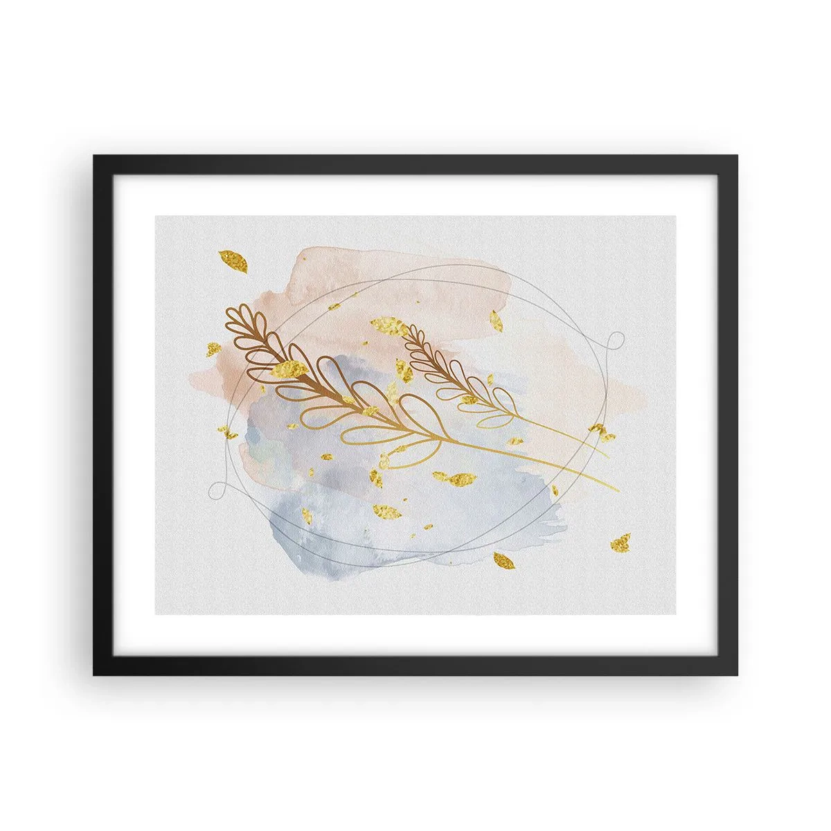 Plakát v černém rámu - Zlatý závan - 50x40 cm