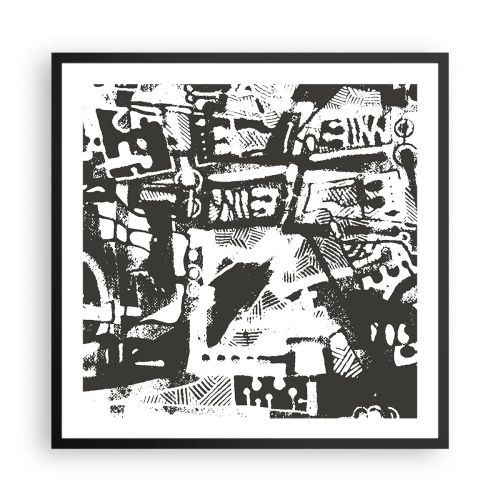 Plakát v černém rámu - Pořádek nebo chaos? - 60x60 cm