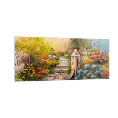 Obraz na skle - V plném rozkvětu - 100x40 cm