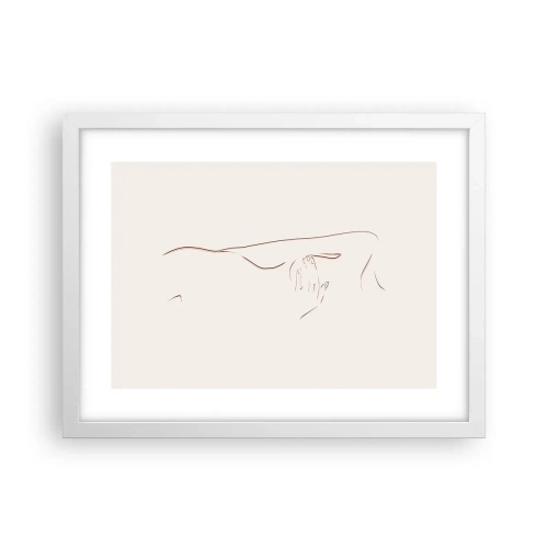 Plakát v bílém rámu - Tvar touhy - 40x30 cm