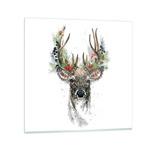 Obraz na skle - Ve slavnostním rouchu - 60x60 cm