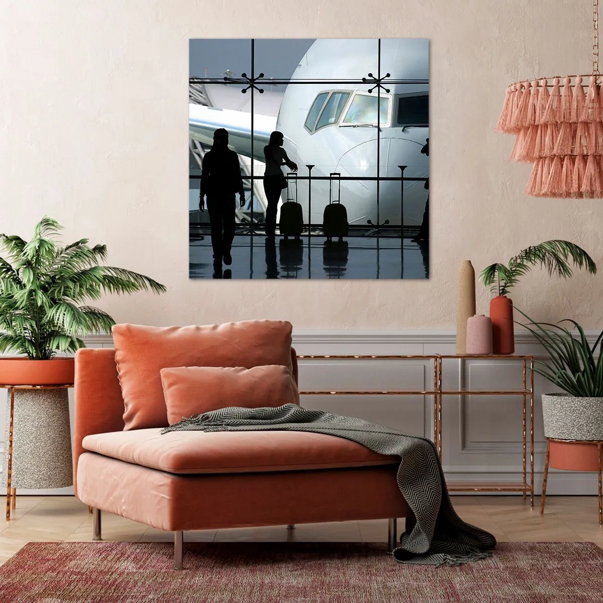 Obraz na plátně - Vis a vis na letišti - 60x60 cm