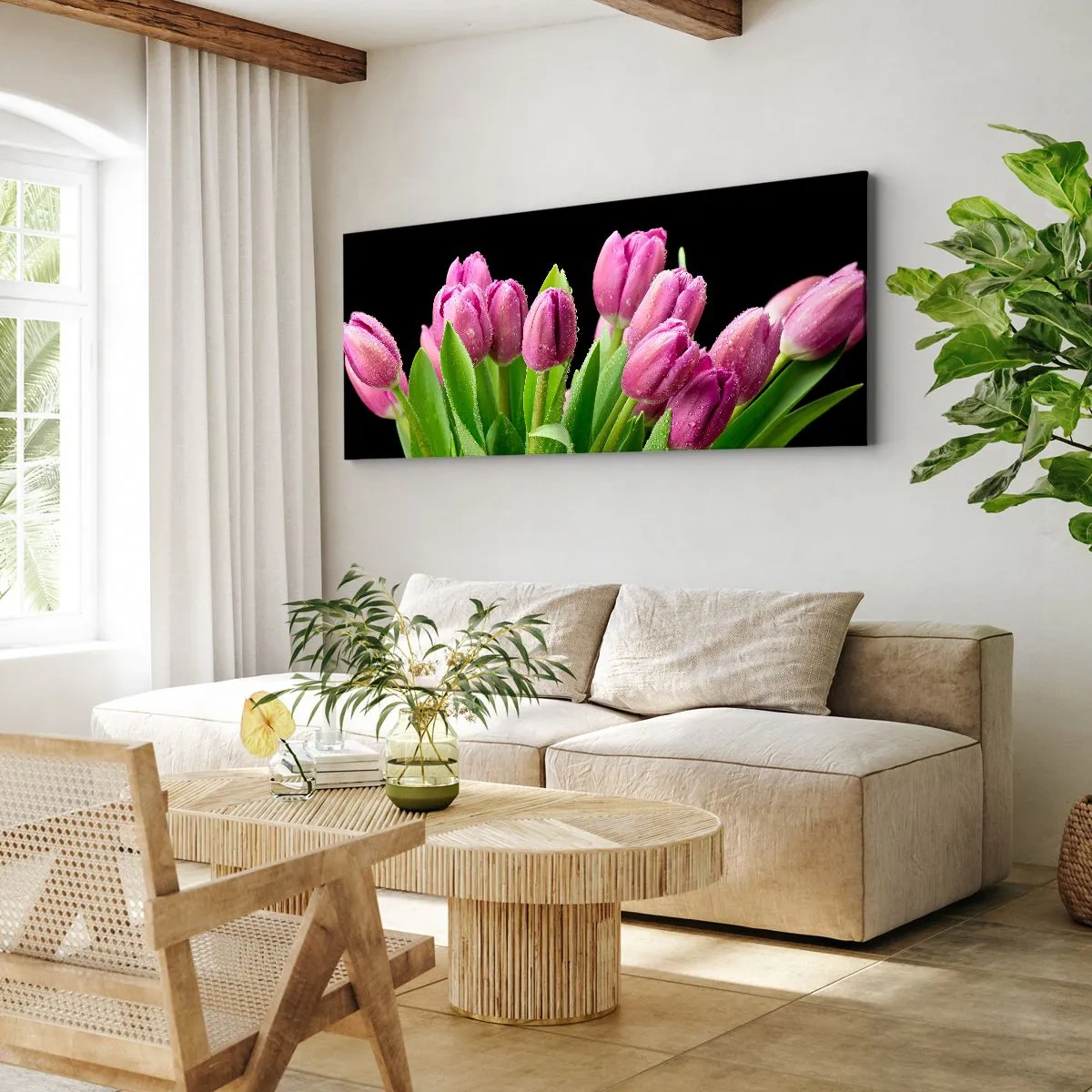 Obraz na plátně - Liliové potěšení jara - 140x50 cm