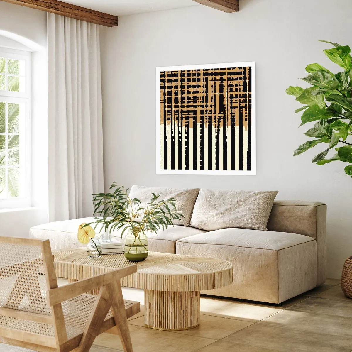 Plakát - Architektonická abstrakce - 50x50 cm