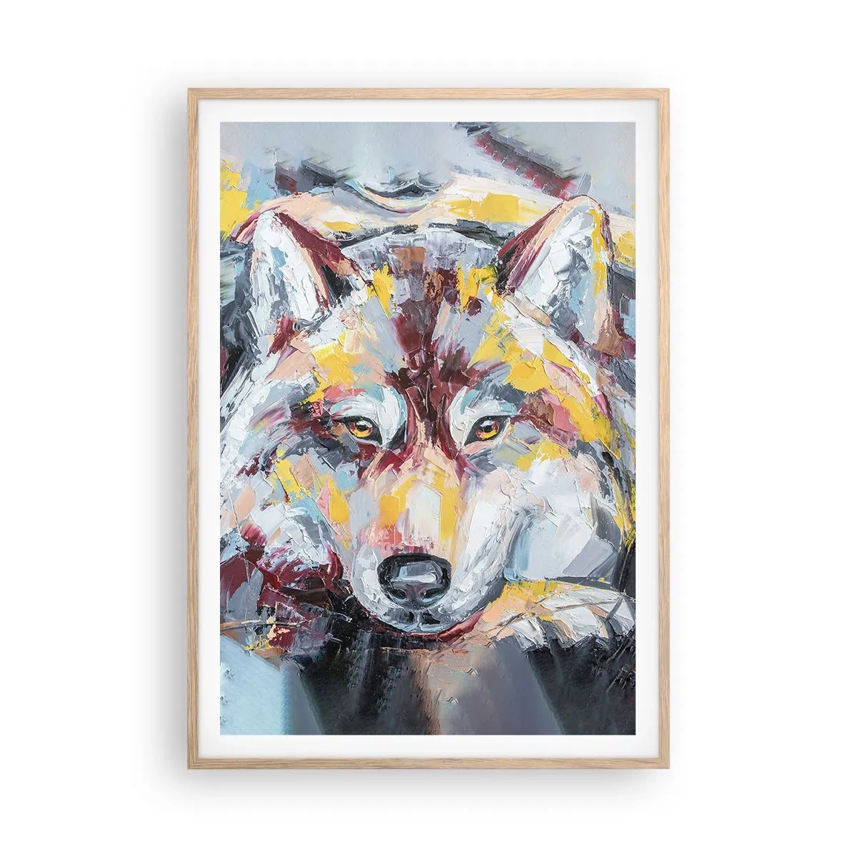 Plakát v rámu světlý dub - Klid mezi blízkými - 70x100 cm