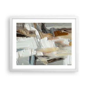 Plakát v bílém rámu - Barevné nahromadění - 50x40 cm