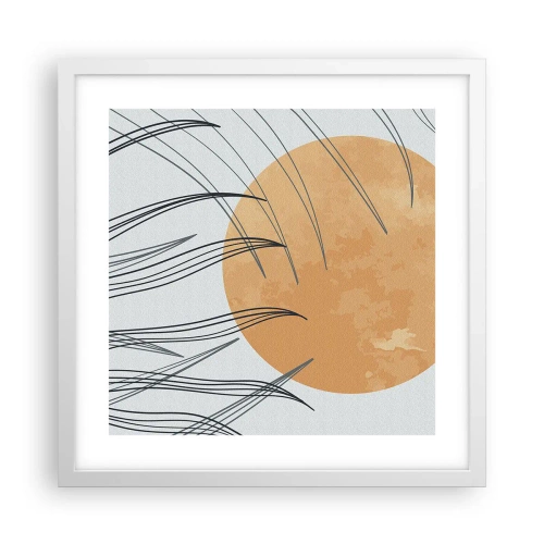 Plakát v bílém rámu - Vždy ke slunci - 40x40 cm