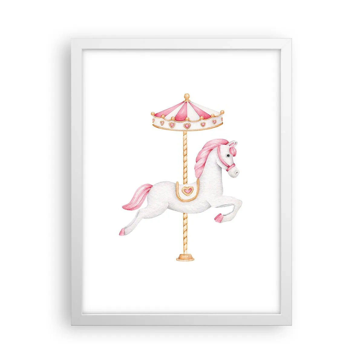 Plakát v bílém rámu - Vyrazil z kopýtka - 30x40 cm