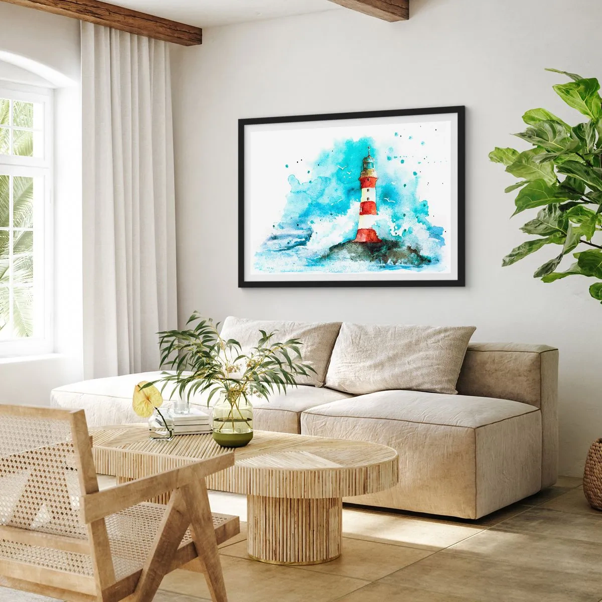 Plakát v černém rámu - Jednota živlů - 50x40 cm