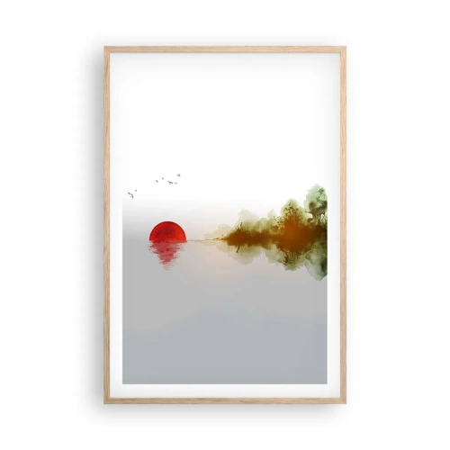 Plakát v rámu světlý dub - Příslib klidu - 61x91 cm