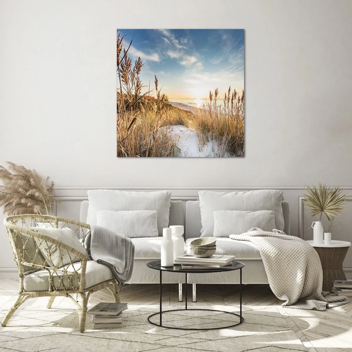 Obraz na skle - Severní pláž - 50x50 cm