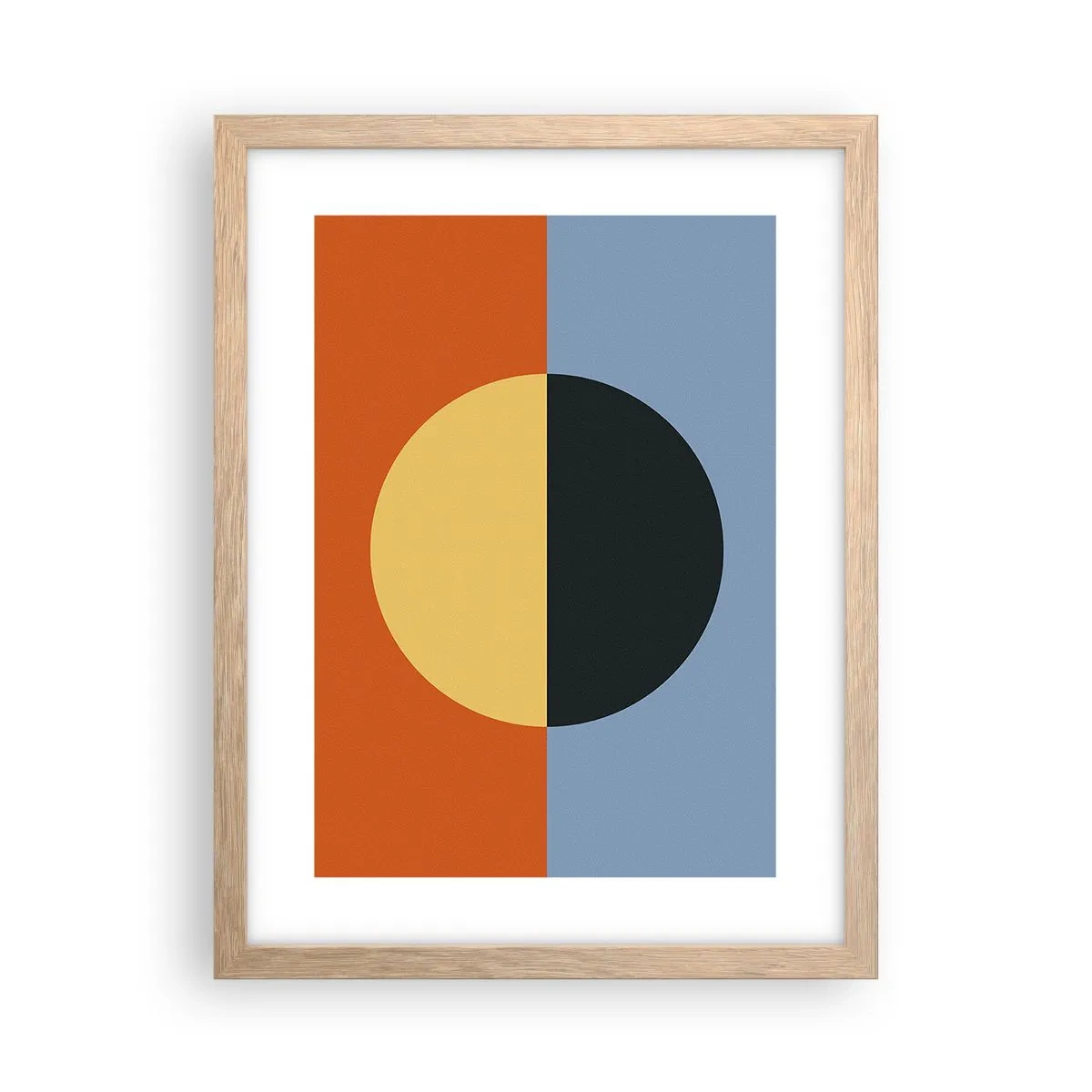 Plakát v rámu světlý dub - Kompozice tepla a chladu - 30x40 cm