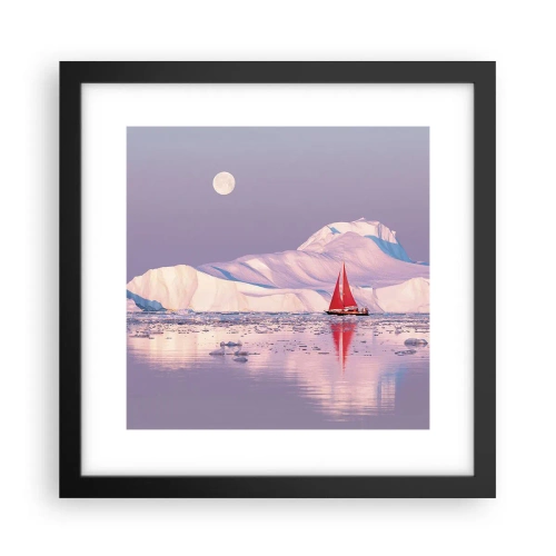 Plakát v černém rámu - Žár plachty, chlad ledu - 30x30 cm