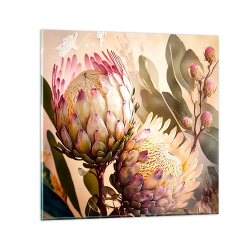 Obraz na skle - Něžně objaté - 60x60 cm