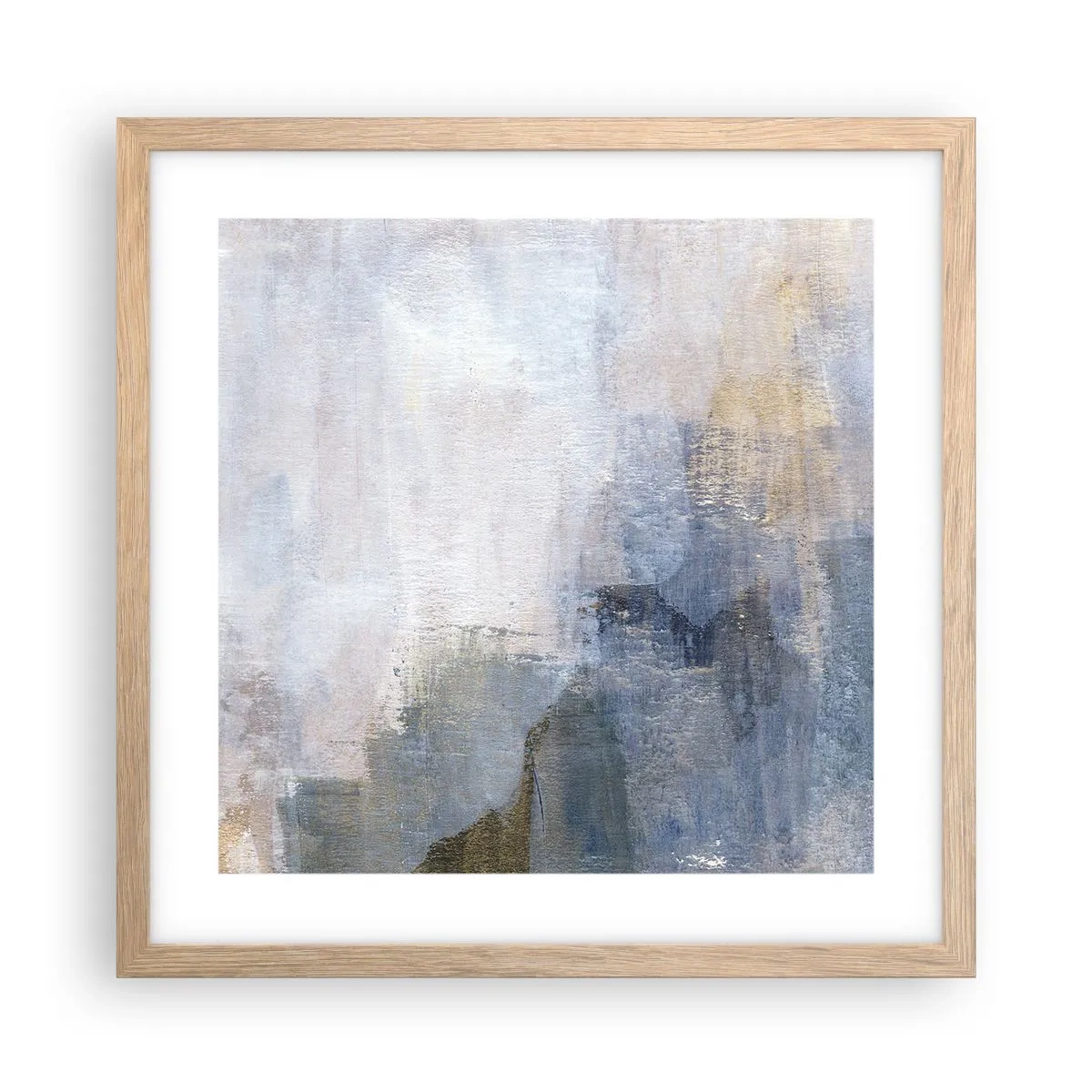 Plakát v rámu světlý dub - Tóny a akordy barev - 40x40 cm