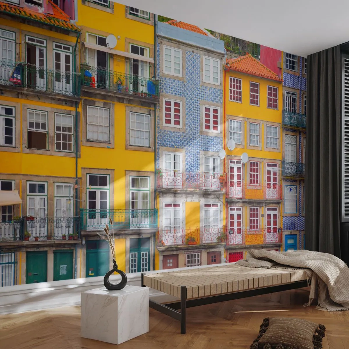 Fototapeta Premium Canvas - Barvy starého města - Město, Porto, Architektura - 100x70 cm