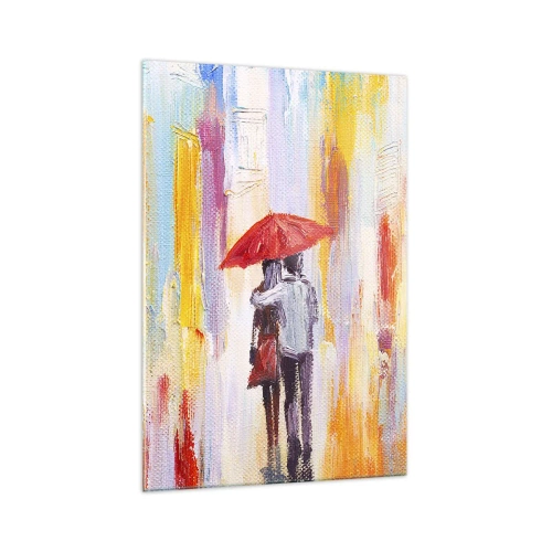 Obraz na skle - Ať prší dál - 70x100 cm