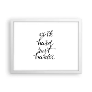 Plakát v bílém rámu - Životní rovnováha - 40x30 cm