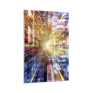 Obraz na skle - Osvětlená chodba - 80x120 cm