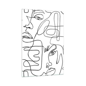 Obraz na skle - Ve spletených emocích - 80x120 cm