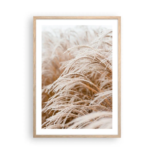 Plakát v rámu světlý dub - Klanění podzimnímu slunci - 50x70 cm