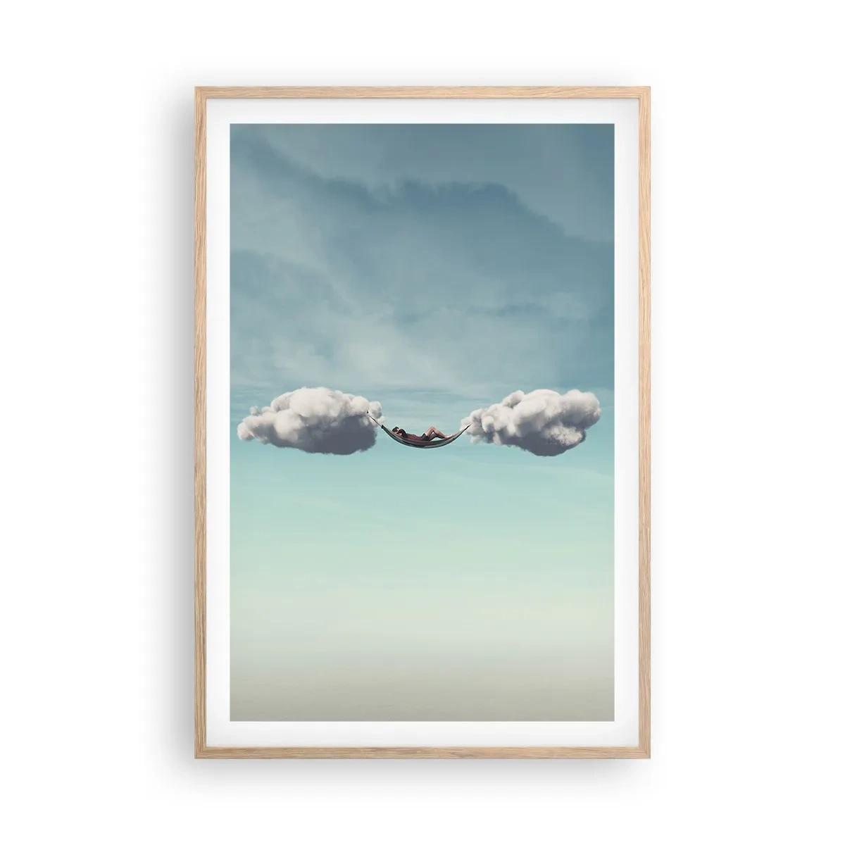 Plakát v rámu světlý dub - Blaženost okamžiku - 61x91 cm