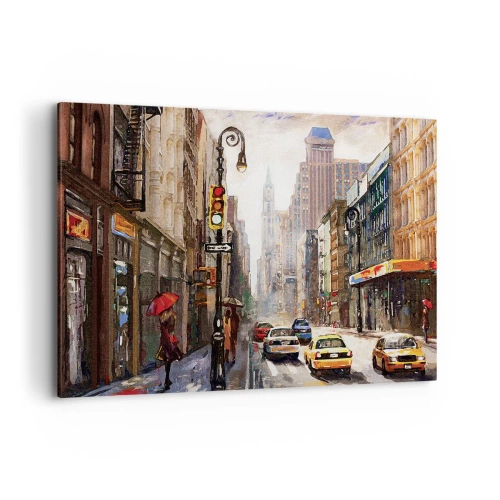 Obraz na plátně - New York – barevný i v dešti - 120x80 cm