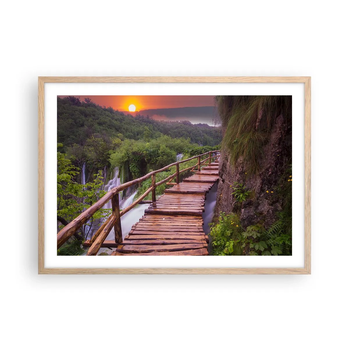 Plakát v rámu světlý dub - Neuvěřitelná krása - 70x50 cm