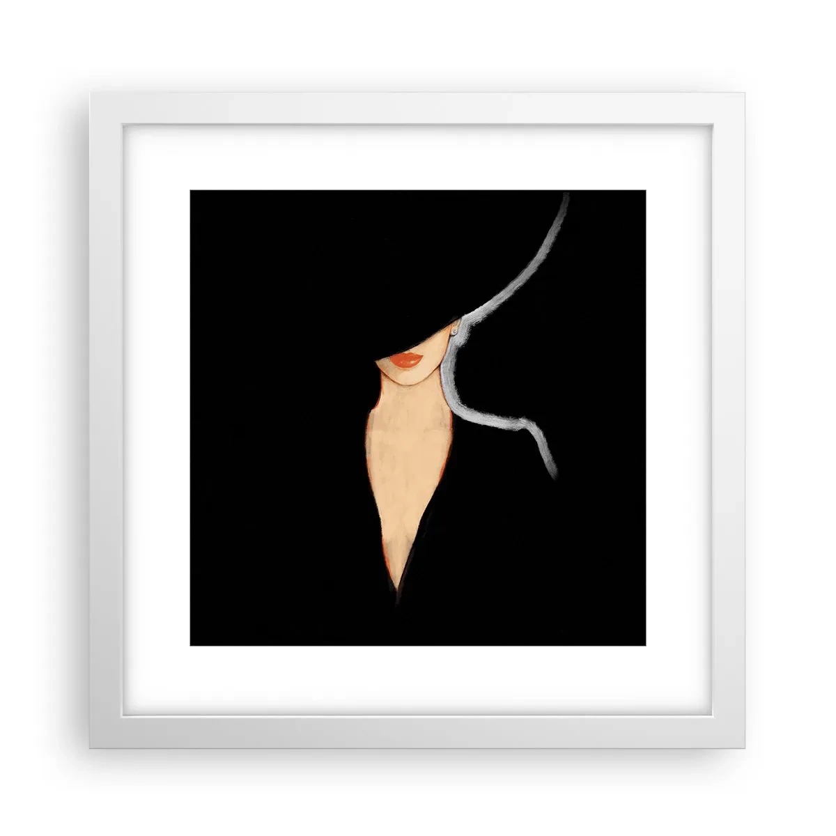 Plakát v bílém rámu - Elegance a styl - 30x30 cm