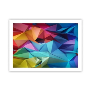Plakát - Duhové origami - 70x50 cm