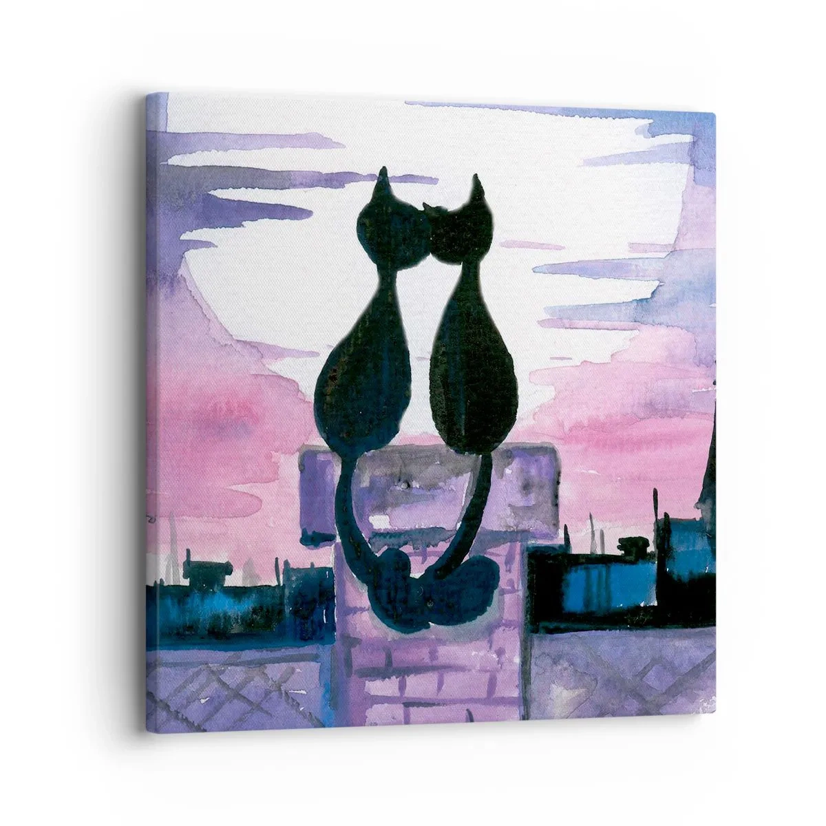 Obraz na plátně - Rendez-vous pod měsíčkem - 30x30 cm