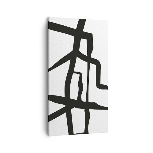 Obraz na plátně - Černobílá konstrukce - 45x80 cm