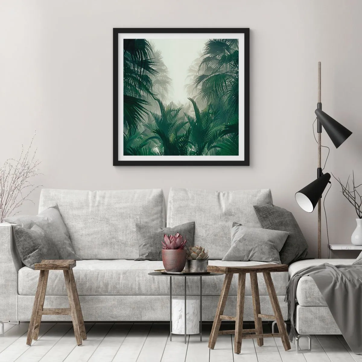 Plakát v černém rámu - Tropická záhada - 30x30 cm