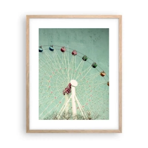 Plakát v rámu světlý dub - Zveme vás k zábavě - 40x50 cm