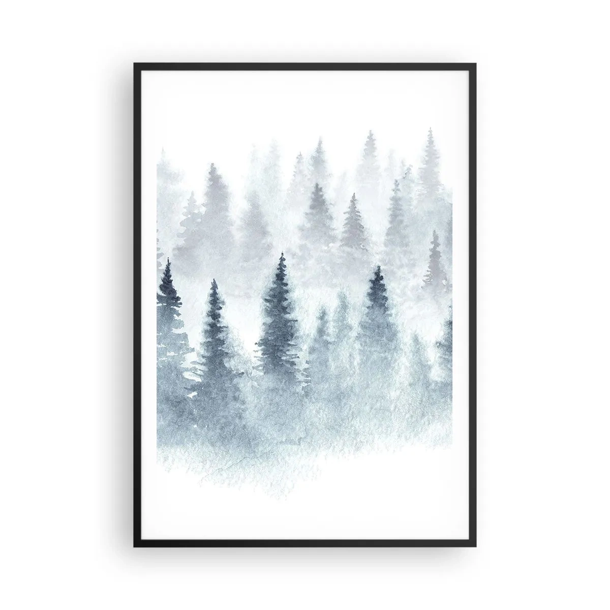 Plakát v černém rámu - Zahalené mlhou - 70x100 cm