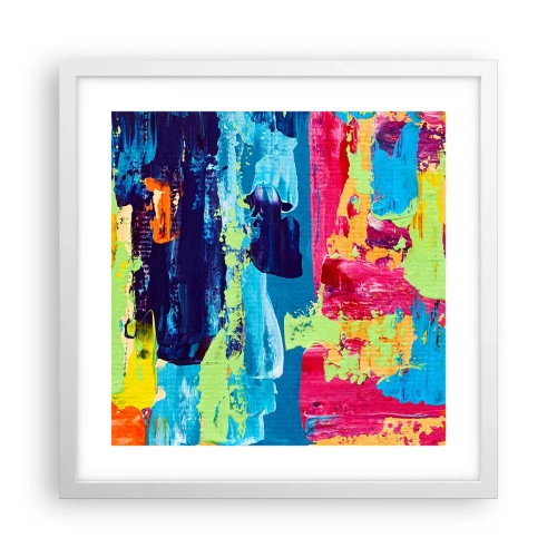 Plakát v bílém rámu - Život je krásný! - 40x40 cm