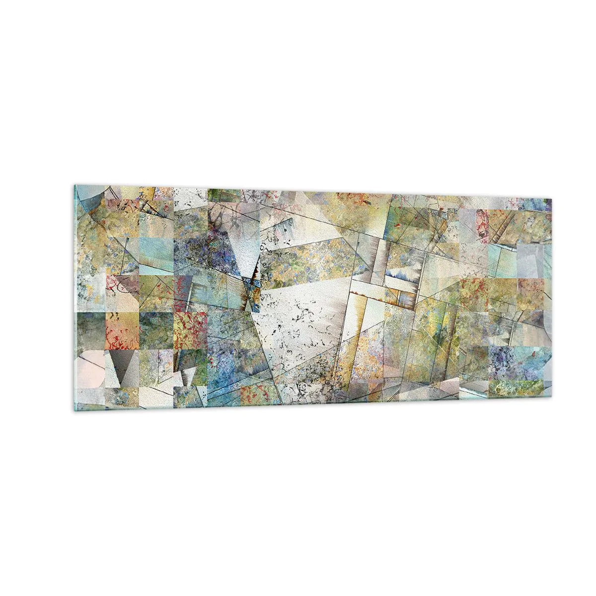 Obraz na skle - Geometrické přeskupení - 100x40 cm