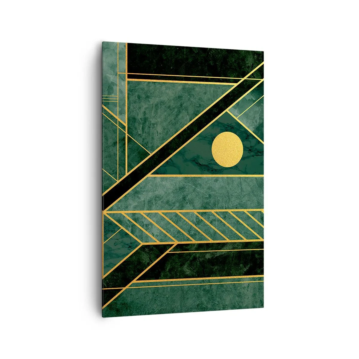 Obraz na plátně - Dynamika zlata a lazuritu - 80x120 cm