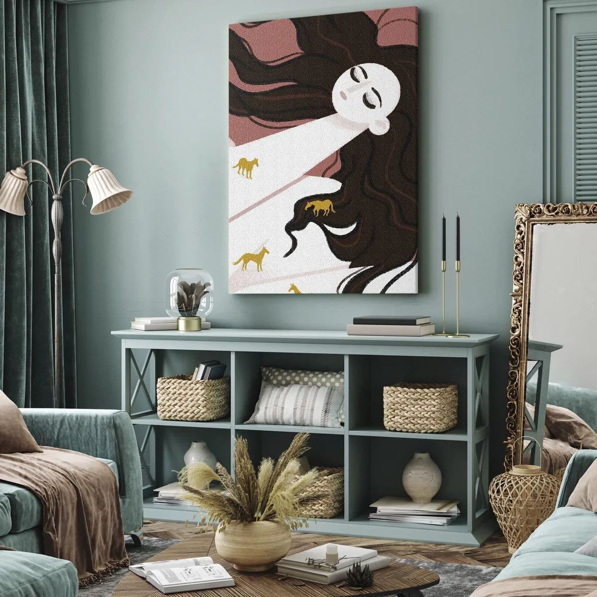 Obraz na plátně - Sen o zlatém koni - 80x120 cm