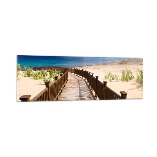 Obraz na skle - Vezmi mě na šťastné ostrovy - 160x50 cm