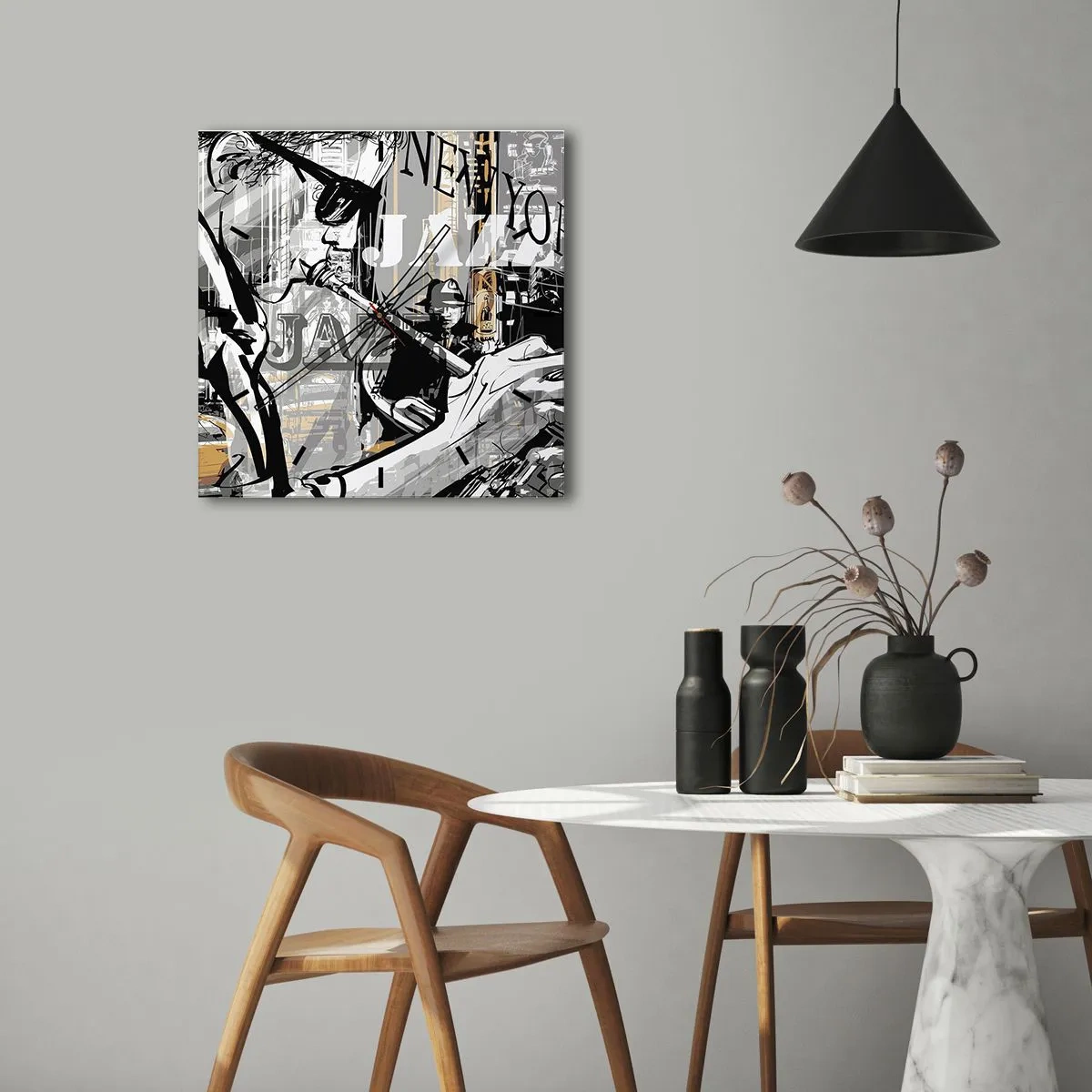 Nástěnné hodiny - V rytmu New Yorku - 30x30 cm