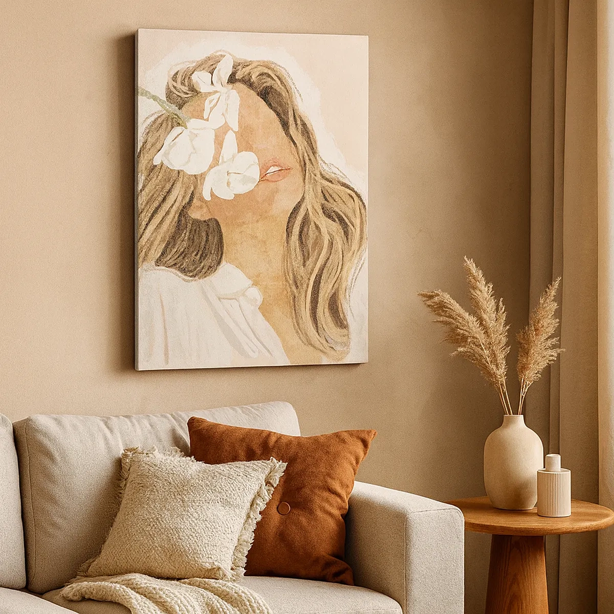 Obraz na plátně - Mezi květinami - 50x70 cm