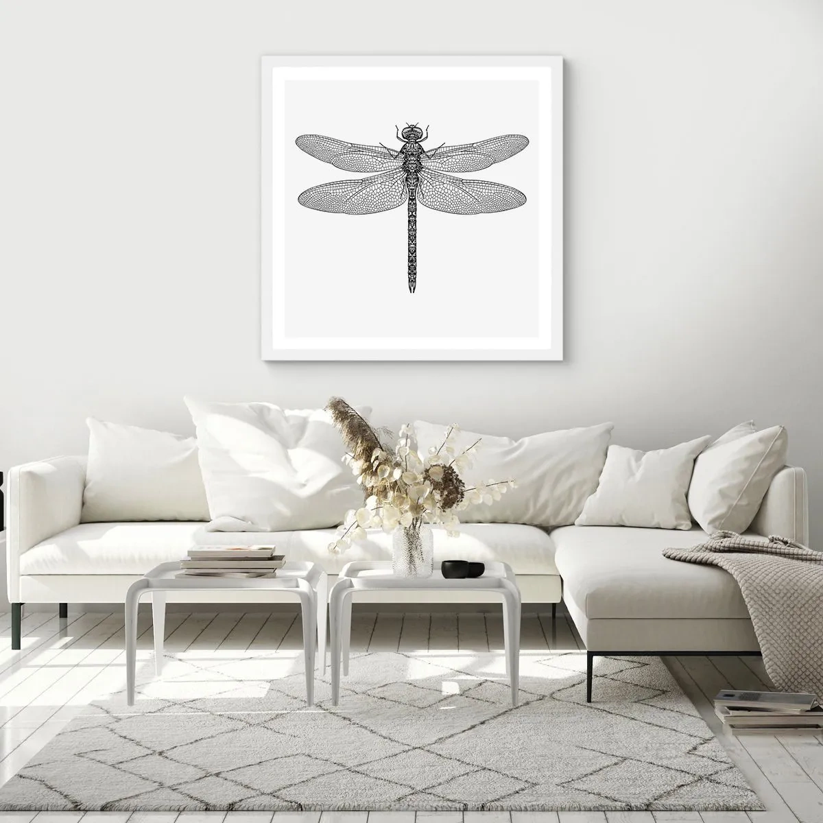 Plakát v bílém rámu - Přesnost přírody - 40x40 cm