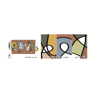 Vzor Fototapety Samolepicí Deluxe Sticker - Abstrakce, která stojí za úsměv - Moderní, Abstrakce, Kus - 100x30 cm