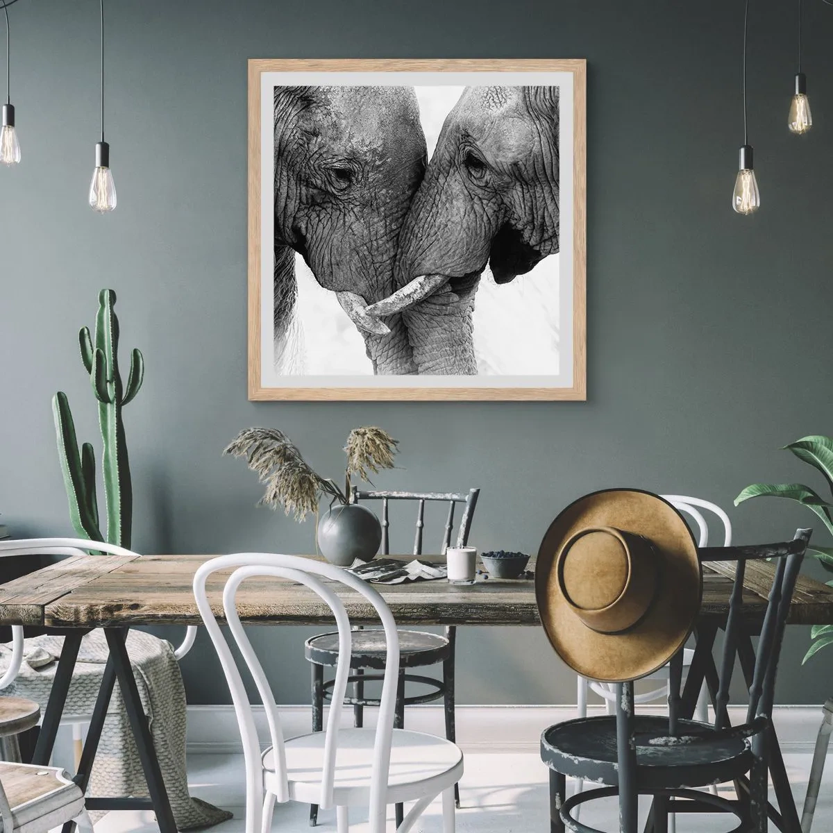 Plakát v rámu světlý dub - Upřímné vyznání - 60x60 cm